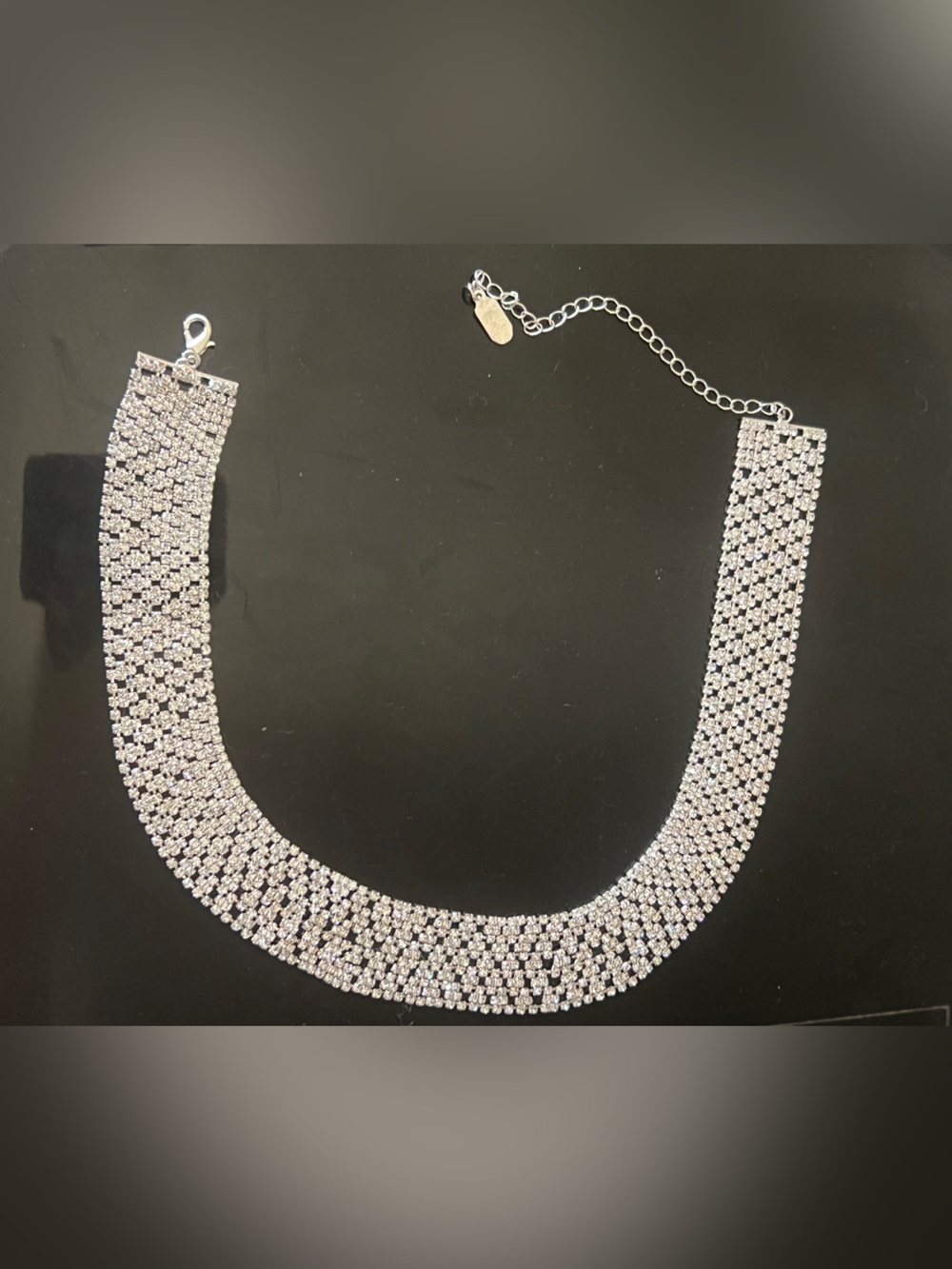 Crystal Mesh Choker Necklace - Elegant Sparkle costume jewelry